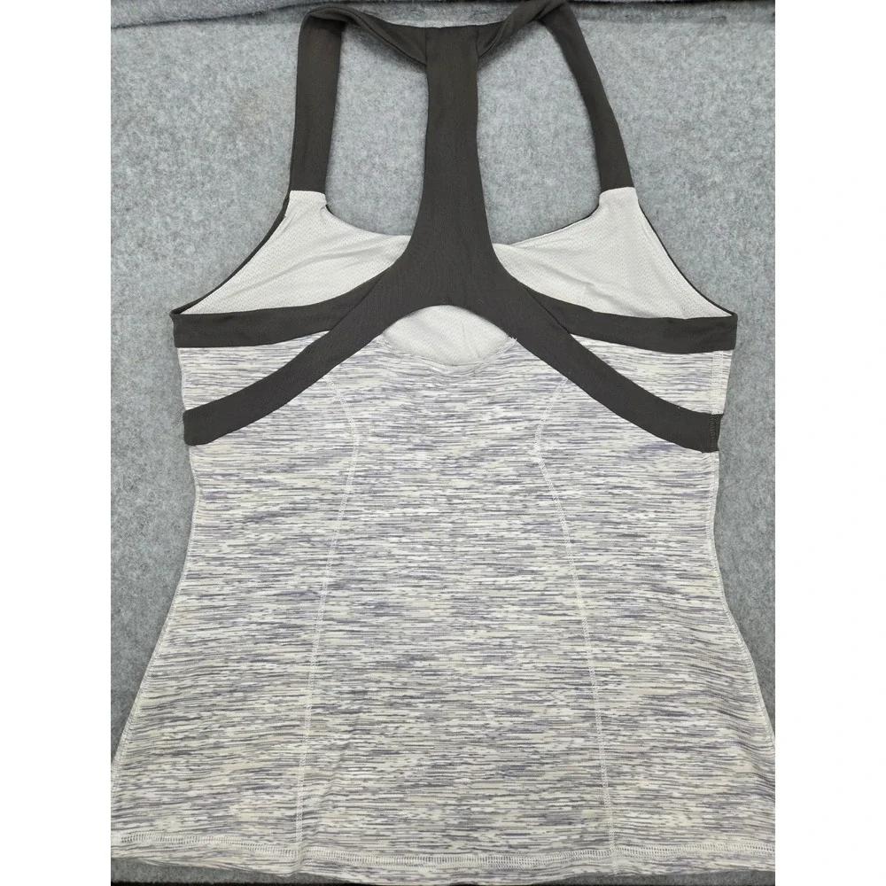 Alo Yoga Grey Racerback tank top built in bra work out activewear M